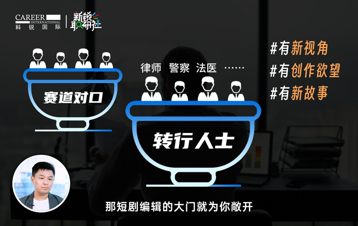 人力资源公司科锐国际泛娱乐业务负责人为大家介绍短剧编辑这一近年来炙手可热的岗位人才市场情况